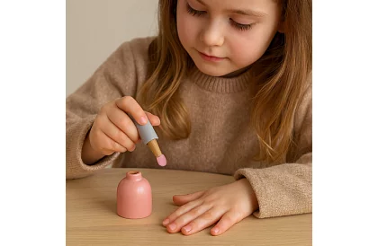 Set de coafură din lemn pentru copii 17 în 1