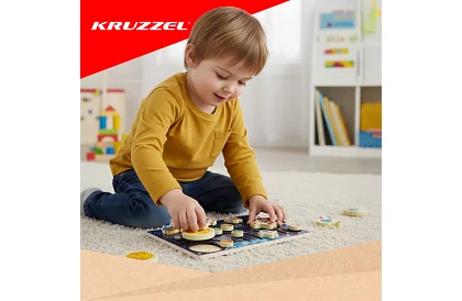 Puzzle Montessori din lemn - univers