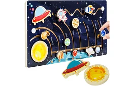 Puzzle Montessori din lemn - univers