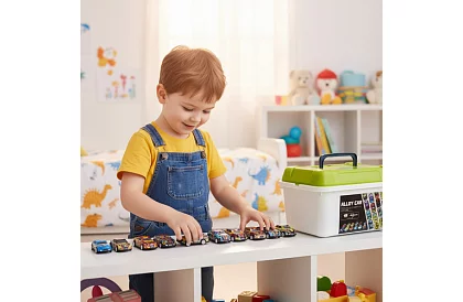 50 de mașinuțe cu arc în cutie