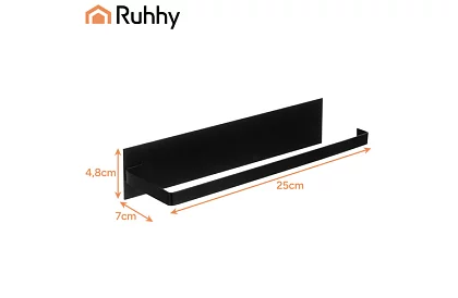 Suport de perete pentru prosoape de hârtie 25 cm – negru