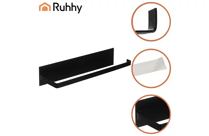 Suport de perete pentru prosoape de hârtie 25 cm – negru