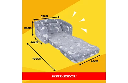 Canapea pliantă pentru copii - fotoliu din pluș care luminează