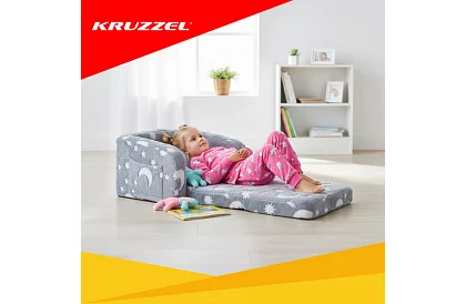 Canapea pliantă pentru copii - fotoliu din pluș care luminează