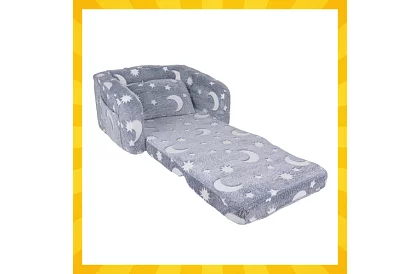 Canapea pliantă pentru copii - fotoliu din pluș care luminează