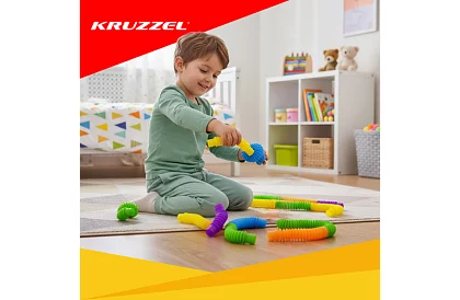 Pop Pipes – tuburi flexibile Montessori – 10 bucăți