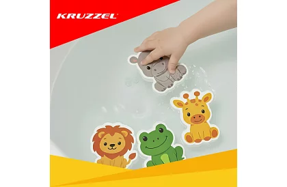 Autocolante din spumă – animale pentru baie, pe placă