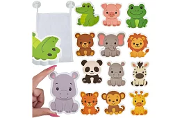 Autocolante din spumă – animale pentru baie, pe placă