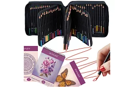 Set de creioane colorate Art 120 culori în cutie + Bloc de desen + Caiet de desen