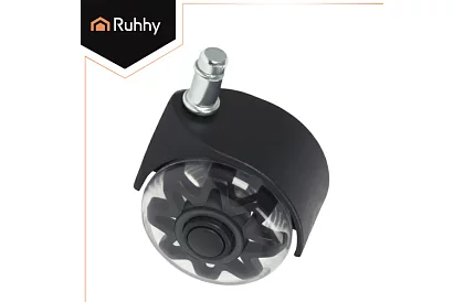 Roțițe de rezervă din cauciuc pentru scaune de birou – 5 buc. negre