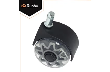 Roțițe de rezervă din cauciuc pentru scaune de birou – 5 buc. gri