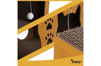 Zgârietoare pentru pisici 3 în 1 - 51,5 × 45 × 28 cm