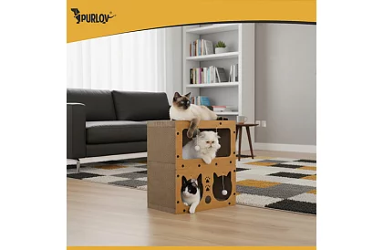 Zgârietoare pentru pisici 3 în 1 - 51,5 × 45 × 28 cm