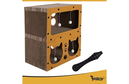 Zgârietoare pentru pisici 3 în 1 - 51,5 × 45 × 28 cm