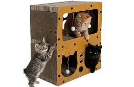 Zgârietoare pentru pisici 3 în 1 - 51,5 × 45 × 28 cm