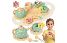 Set de ceai din lemn – verde