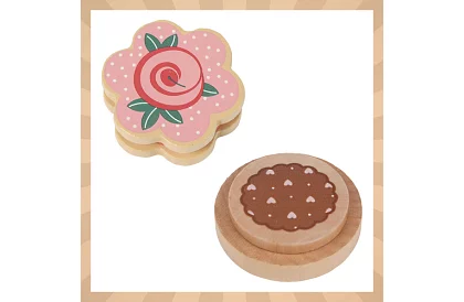 Set de ceai verde din lemn mare + suport pentru torturi