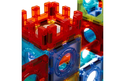 Set de construcție magnetică educațională 3D – pistă cu bile 110 piese