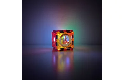 Set de construcție magnetică educațională 3D – pistă cu bile 110 piese