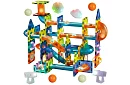 Set de construcție magnetică educațională 3D – pistă cu bile 110 piese
