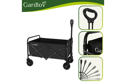 Cărucior pliabil pentru plajă 90 l – capacitate 100 kg