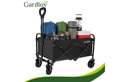 Cărucior pliabil pentru plajă 90 l – capacitate 100 kg