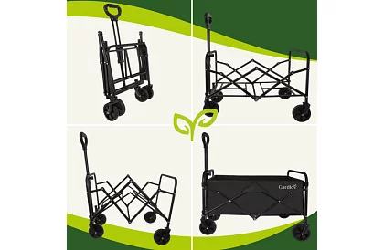 Cărucior pliabil pentru plajă 90 l – capacitate 100 kg