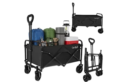 Cărucior pliabil pentru plajă 90 l – capacitate 100 kg