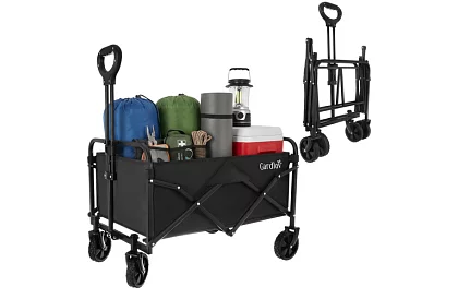 Cărucior pliabil pentru plajă 90 l – capacitate 100 kg