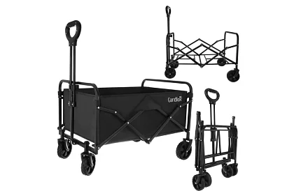 Cărucior pliabil pentru plajă 90 l – capacitate 100 kg