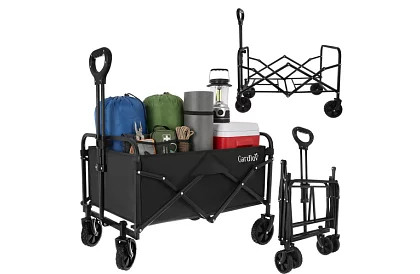 Cărucior pliabil pentru plajă 90 l – capacitate 100 kg