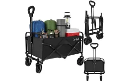 Cărucior pliabil pentru plajă 90 l – capacitate 100 kg