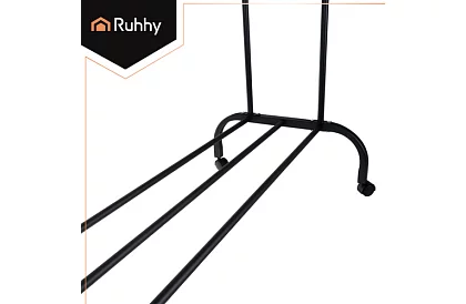 Dublu suport pentru haine pe roți