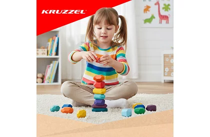 Blocuri din lemn – set de 16 bucăți de blocuri rezistente pentru copii