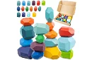 Blocuri din lemn – set de 16 bucăți de blocuri rezistente pentru copii