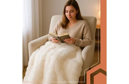 Plaid alb de catifea caldă 160 × 100 cm