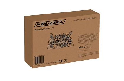 Blocuri de lemn – Oraș 115 bucăți cu suport