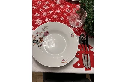 Buzunar de Crăciun pentru tacâmuri – set de 12 bucăți