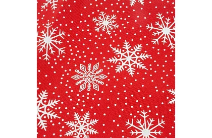 Culoar lung de Crăciun roșu cu fulgi de zăpadă – 150 x 35 cm