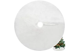 Suport pentru bradul de Crăciun – 120 cm, blană albă