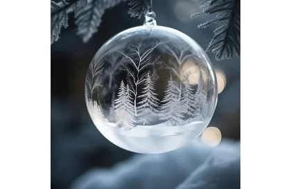 Bile acrilice pentru decorare, umplere - diametru 10 cm, 5 buc.