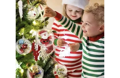 Bile acrilice pentru decorare, umplere - diametru 10 cm, 5 buc.