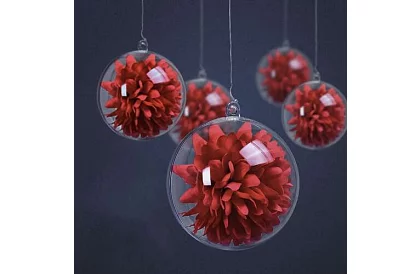 Bile acrilice pentru decorare, umplere - diametru 10 cm, 5 buc.