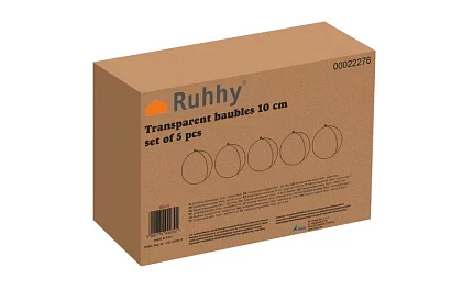 Bile acrilice pentru decorare, umplere - diametru 10 cm, 5 buc.