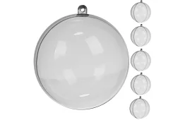 Bile acrilice pentru decorare, umplere - diametru 10 cm, 5 buc.