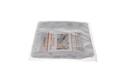 Masă cu fulgi de zăpadă 260 x 140 cm – alb-argintiu