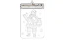 LED vitraliu de Crăciun cu baterii – SANTA