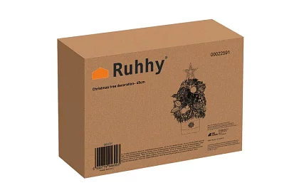 Pomul artificial de Crăciun decorat – 45 cm