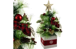 Pomul artificial de Crăciun decorat – 45 cm