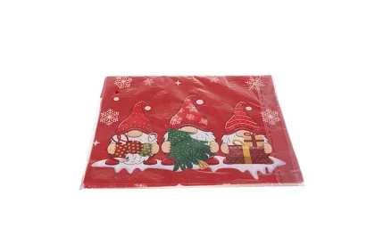 Culoar de Crăciun lung 180 x 40 cm – roșu cu spiriduși